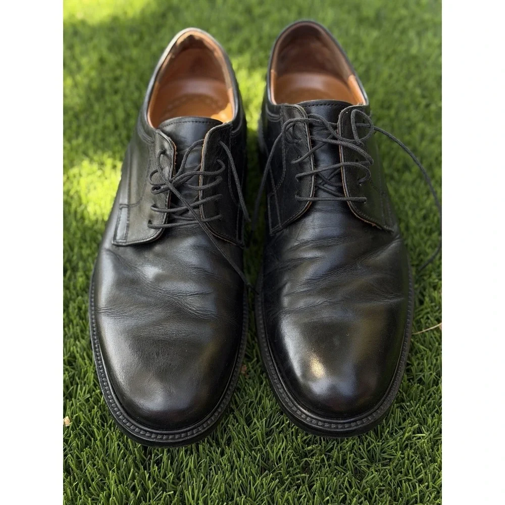 Johnston & Murphy Signature Series 15-3805 Black Leather Shoes 10.5 M Italy